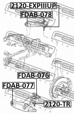 Сайлентблок верхн рычага FORD EXPLORER 2002-2011 FDAB-078 FDAB-078 FEBEST