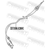 ТРОС КОРОБКИ ПЕРЕДАЧ 21106-CBK 21106-CBK FEBEST
