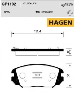 Колодки тормозные дисковые GP1182 GP1182 SANGSIN