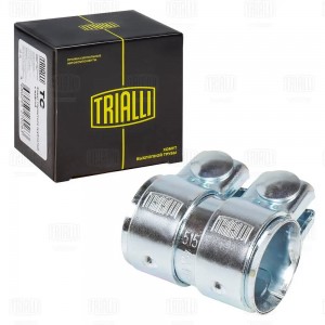 Хомут глушителя трубчатый с муфтой D45 мм L80 мм оцинк. сталь TC 45 Z TC45Z TRIALLI