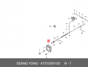 Привод включения муфты 41510-09100 4151009100 SSANG YONG