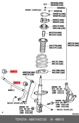 Втулка стабилизатора 48815-42120 48815-42120 TOYOTA