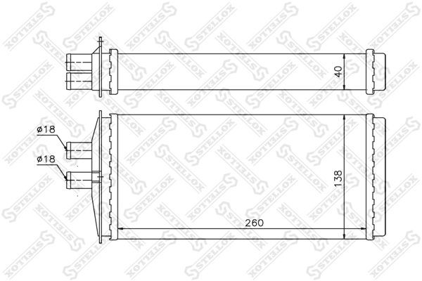 радиатор печки!\ VW Caddy, Skoda Felicia 1.3/1.6 96-01 10-35109-SX STELLOX