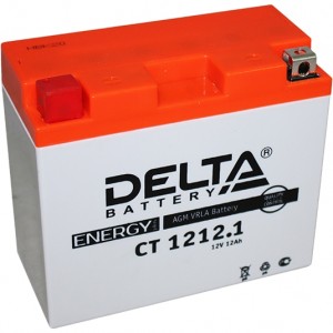 аккумуляторная батарея! +слева 12V 12Ah 155A 151х71x130 moto AGM\ CT 1212.1 DELTA BATTERY