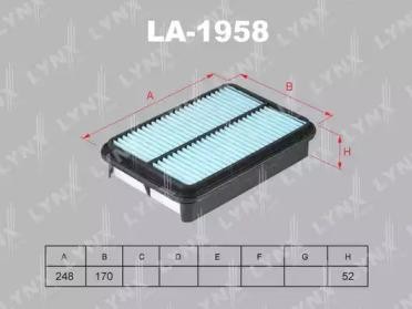 фильтр воздушный!\ Mazda 626/929 2.0/2.2 86-91, Hyundai Accent 1.3 00> LA-1958 LYNXAUTO