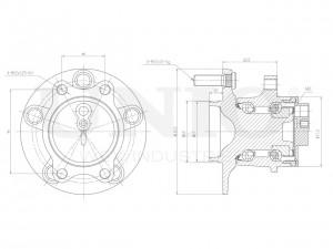 Ступица задняя (с ABS) HUB-20113 UNIO
