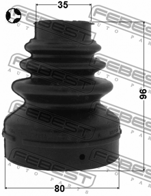 Пыльник ШРУСа внутренний 80х96х35 CITROEN C5 2008- 2515-C4T 2515-C4T FEBEST
