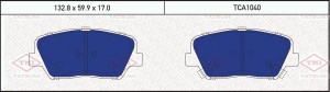Колодки тормозные дисковые передние HYUNDAI i30/Elantra/Solaris 12-KIA Cee'd/Rio TCA1040 TATSUMI