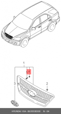 ГАЙКА М6 86355-3E000 863553E000 HYUNDAI KIA