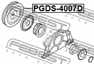 Шкив коленвала CITROEN C-CROSSER 2007-2012 PGDS-4007D PGDS-4007D FEBEST