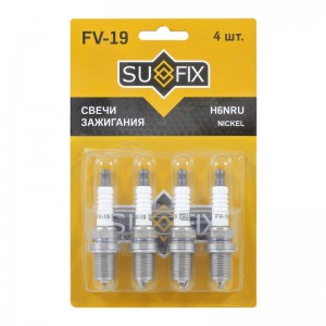Свеча зажигания H6NRU RENAULT Clio III 1.4-1.6 07-12 / Fluence 1.6 10 / Kangoo 1 FV-19 SUFIX