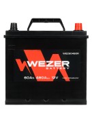 Аккумуляторная батарея 60Ah 480A JIS ( - : + ) 230/179/225 WEZ60480R WEZ60480R WEZER