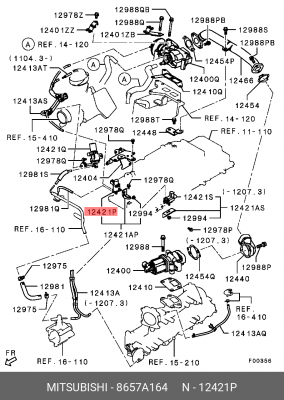 Клапан соленоидный 8657A164 8657A164 MITSUBISHI