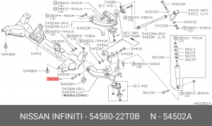 Штифт 54580-22T0B 5458022T0B NISSAN