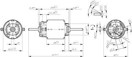 Мотор отопителя MAN MERCEDES VOLVO BOSCH 0130101616 BOSCH