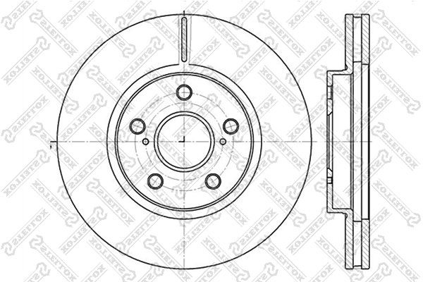 диск тормозной передний\ Toyota Camry 2.4/3.0 V6 01 60204592VSX 6020-4592V-SX STELLOX