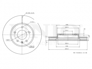 Диск тормозной передний BRD-20121 UNIO