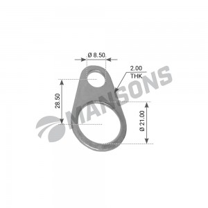 Фиксатор SAF ролика тормозной колодки (32х19х60)(петля) MANSONS WA88 MANSONS