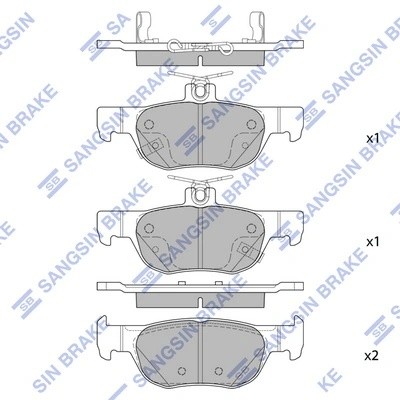 Колодки задние MAZDA 3 (BP) 2019-, CX-30 (DM) 2019- SP4382 SP4382 SANGSIN