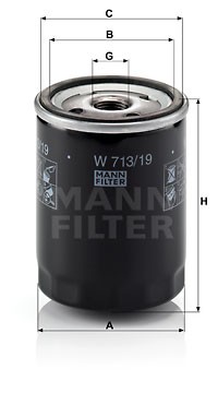 Фильтр масляный W713/19 W71319 MANN FILTER