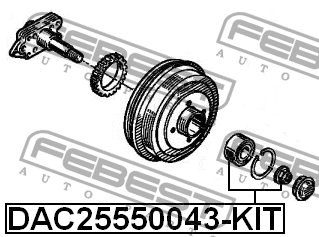Подшипник ступицы DAC25550043-KIT DAC25550043-KIT FEBEST