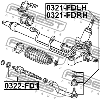 Тяга рулевая HONDA Civic (05-) передняя левая/правая FEBEST 0322-FD1 FEBEST