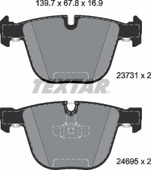 Колодки тормозные BMW 5 (E60),7 (E65), X5 (E70),X6 (E71) задние (4шт.) TEXTAR 2373101 TEXTAR