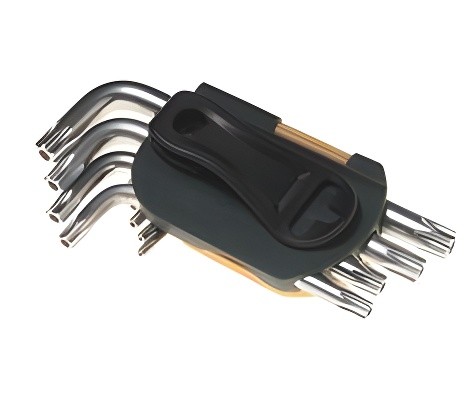 Набор ключей TORX T10Н-Т50H Г-образных 9 предметов с держателем ROCKFORCE RF5098T ROCK FORCE