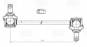 Стойка стабилизатора Kia Optima (10-) (перед.) (SP 0835) SP 0835 TRIALLI
