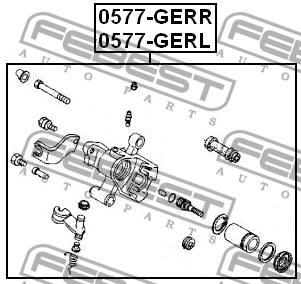 Суппорт тормозной 0577-GERL 0577-GERL FEBEST