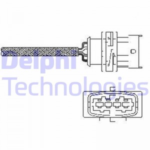 лямбда-зонд! l=406 mm\ Opel Astra G/Corsa B 1.0-1.2i 98-00 ES1078912B1 DELPHI