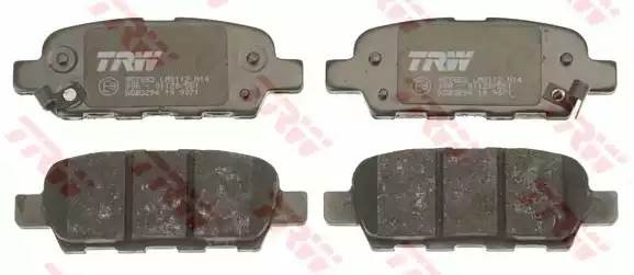 Колодки задние INFINITI EX, FX, G, M, NISSAN QASHQAI, MURANO (Z50, Z51) GDB3294 GDB3294 TRW
