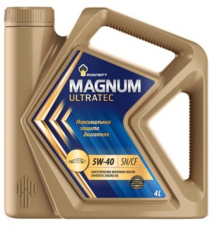 Масло моторное РОСНЕФТЬ MAGNUM Ultratec 5W40 SN/CF/A3/B4 синт.4л 40815442 ROSNEFT