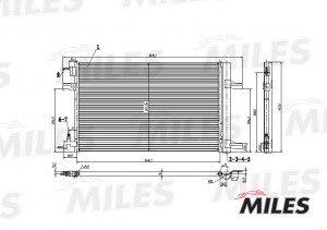 Радиатор кондиционера (паяный) GM ORLANDO/CRUZE/ZAFIRA/ASTRA 1.4-1.8/2.0D A/T 09 ACCB017 MILES