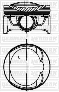 поршень ДВС с кольцами! d82.5 1.2x1.2x2 +0.50mm\ Audi A3/A4 1.8TFSI 16V CDHA 08> 31-04295-050 YENMAK