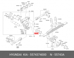 Кольцо HYUNDAI HD250,260,270 балансира OE 5574374000 HYUNDAI KIA