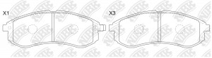 Колодки тормозные MITSUBISHI L200 (97-06) передние (4шт.) NIBK PN3808 NIBK