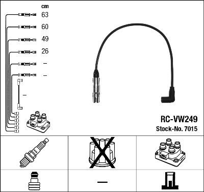Провода высоковольтные RCVW249 7015 NGK