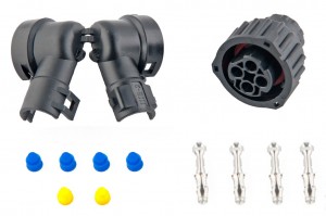 Разъём угловой байонет 4-pin КамАЗ 7810469 TE PARTS