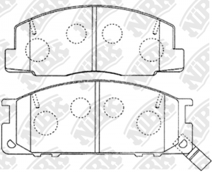 Колодки тормозные TOYOTA Crown (79-83) передние (4шт.) NIBK PN1218 NIBK