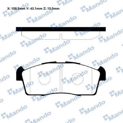 колодки дисковые передние!\ Suzuki Alto IV FF 1.1i 02> MPZ03 MANDO