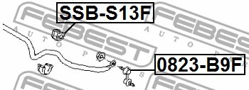 Втулка стабилизатора передняя SUBARU IMPREZA XV G33 2011- SSB-S13F SSB-S13F FEBEST