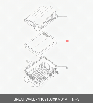 Фильтр воздушный 1109103XKM01A 1109103XKM01A HAVAL