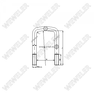 >>B010M22A059 стремянка !93/114xM22x2.5x223/60-U \Scania 113 B010M22A070 WEWELER