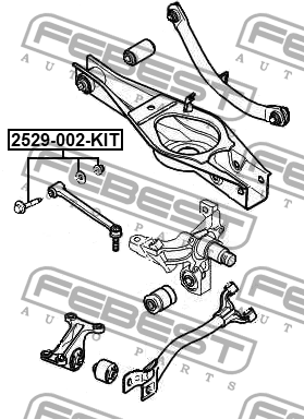 Болт крепления подвески 2529-002-KIT 2529-002-KIT FEBEST