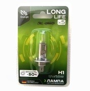 лампа! галоген H1 12V-55W LongLife (блистер 1шт)\ MLH1LL1B CLEAR LIGHT