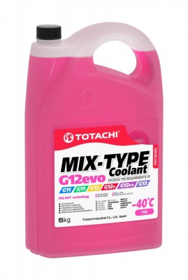 Антифриз розовый -40C 5кг G12evo MIX-TYPE COOLANT TOTACHI 46805 TOTACHI