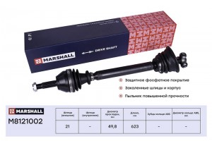 Привод в сборе левый без ABS Renault Clio I II 90-  Kangoo I 97-  Twingo I 93- M M8121002 MARSHALL