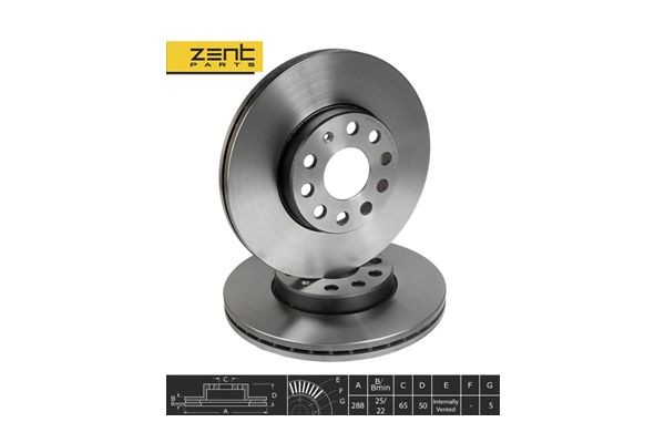 диск тормозной передний Z05951 ZENTPARTS