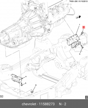Болт CHEVROLET CADILLAC крепления опоры двигателя OE 11588273 GENERAL MOTORS